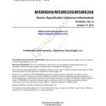 خرید و دانلود نسخه کامل کتاب MSM8909/MSM8209/MSM8208 Device Specification (Advance Information)