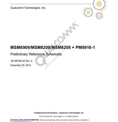 خرید و دانلود نسخه کامل کتاب MSM8909/MSM8209/MSM8208 + PM8916-1 Preliminary Reference Schematic