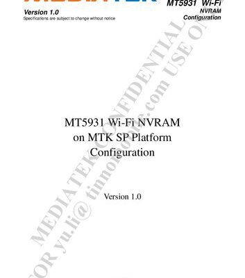 خرید و دانلود نسخه کامل کتاب MT5931 Wi-Fi NVRAM on MTK SP Platform Configuration