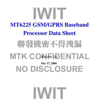 خرید و دانلود نسخه کامل کتاب MT6225 GSM/GPRS Baseband Processor Data Sheet