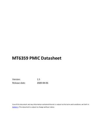 خرید و دانلود نسخه کامل کتاب MT6359 PMIC Datasheet