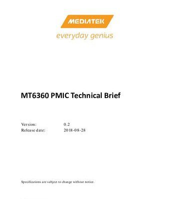 خرید و دانلود نسخه کامل کتاب MT6360 PMIC Technical Brief
