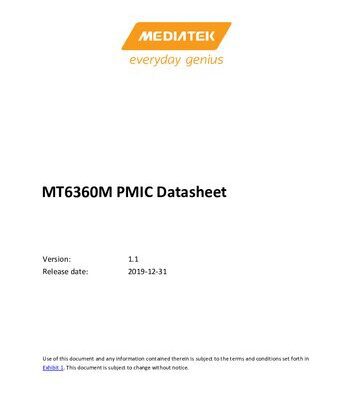 خرید و دانلود نسخه کامل کتاب MT6360M PMIC Datasheet