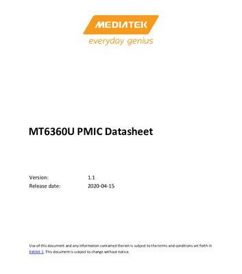 خرید و دانلود نسخه کامل کتاب MT6360U PMIC Datasheet