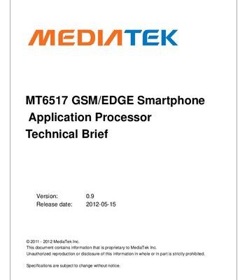 خرید و دانلود نسخه کامل کتاب MT6517 GSM/EDGE Smartphone Application Processor Technical Brief