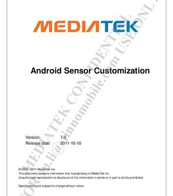 خرید و دانلود نسخه کامل کتاب MT6573 (after 20MP) Android Sensor Customization