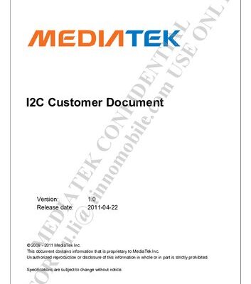 خرید و دانلود نسخه کامل کتاب MT6573 I2C Customer Document