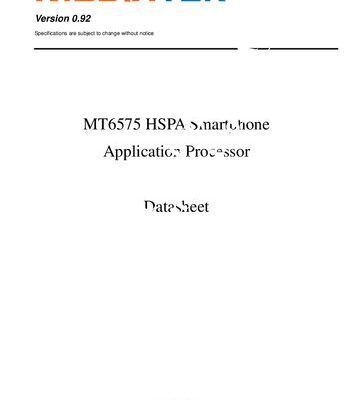 خرید و دانلود نسخه کامل کتاب MT6575 HSPA Smartphone Application Processor Datasheet