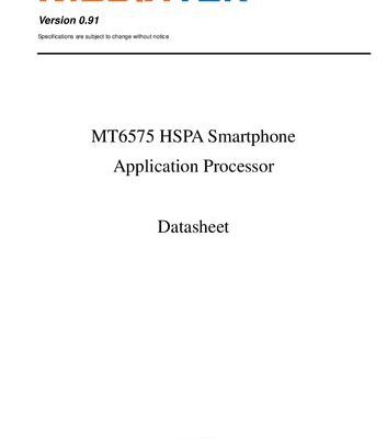خرید و دانلود نسخه کامل کتاب MT6575 HSPA Smartphone Application Processor Datasheet