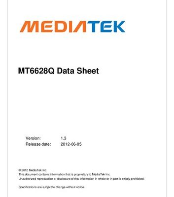 خرید و دانلود نسخه کامل کتاب MT6628Q Datasheet