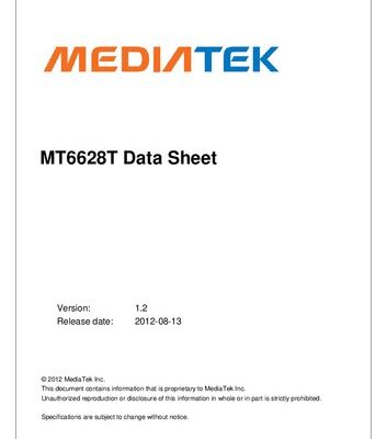 خرید و دانلود نسخه کامل کتاب MT6628T Datasheet