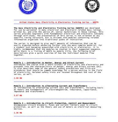 خرید و دانلود نسخه کامل کتاب Navy Electricity and Electronics Training Series (NEETS) (SuDoc D 207.217:EL 2 MOD.1-24 CD)