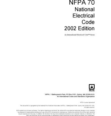 خرید و دانلود نسخه کامل کتاب NFPA 70 National Electrical Code