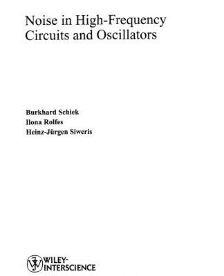 خرید و دانلود نسخه کامل کتاب Noise in high-frequency circuits and oscillators