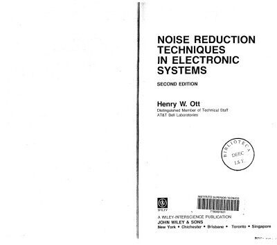 خرید و دانلود نسخه کامل کتاب Noise Reduction Techniques in Electrical Systems