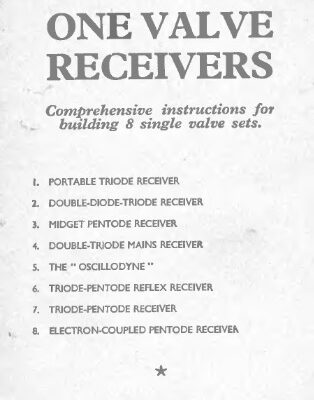 خرید و دانلود نسخه کامل کتاب One Valve Receivers