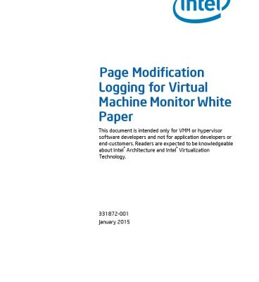 خرید و دانلود نسخه کامل کتاب Page Modification Logging for Virtual Machine Monitor White Paper