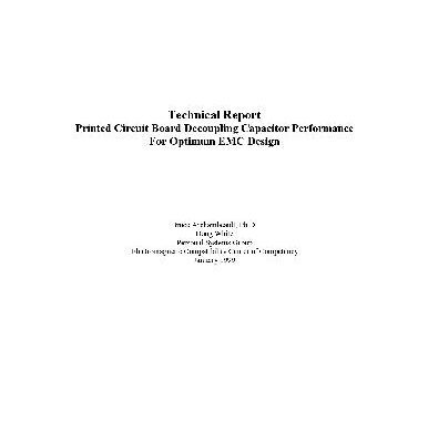 خرید و دانلود نسخه کامل کتاب PCB decoupling capacitor performance for optimum EMC design