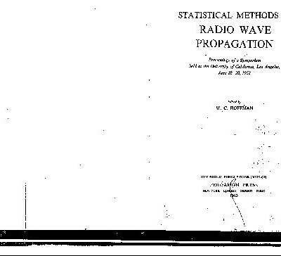 خرید و دانلود نسخه کامل کتاب Pergamon Statistical Methods in Radio Wave Propagation