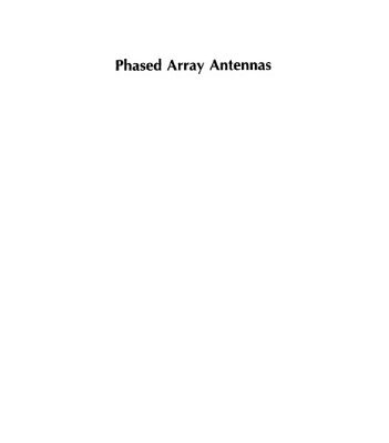 خرید و دانلود نسخه کامل کتاب Phased array antennas