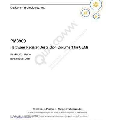 خرید و دانلود نسخه کامل کتاب PM8909 Hardware Register Description Document for OEMs