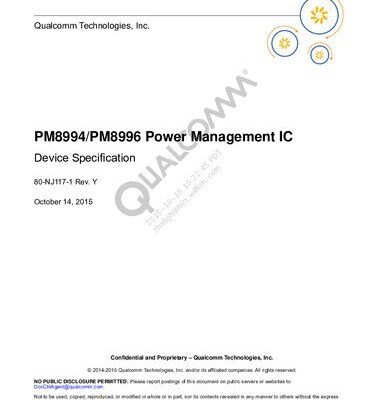 خرید و دانلود نسخه کامل کتاب PM8994/PM8996 Power Management IC Device Specification