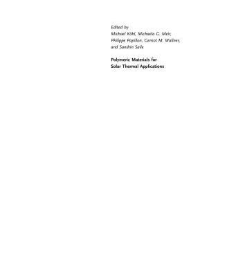 خرید و دانلود نسخه کامل کتاب Polymeric Materials for Solar Thermal Applications
