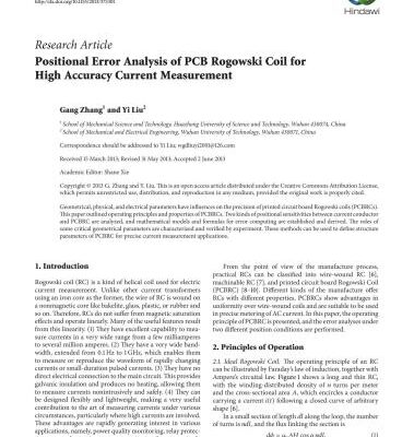 خرید و دانلود نسخه کامل کتاب Positional Error Analysis of PCB Rogowski Coil for High Accuracy Current Measurement
