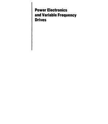 خرید و دانلود نسخه کامل کتاب Power Electronics and Variable Frequency Drives: Technology and Applications