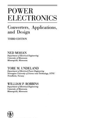خرید و دانلود نسخه کامل کتاب Power electronics : converters, applications, and design