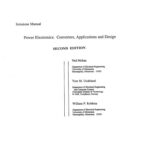 خرید و دانلود نسخه کامل کتاب Power Electronics: Converters, Applications and Design – 2nd Edition – Solutions Manual