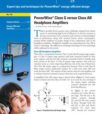 خرید و دانلود نسخه کامل کتاب PowerWise Class G versus Class AB Headphone Amplifiers