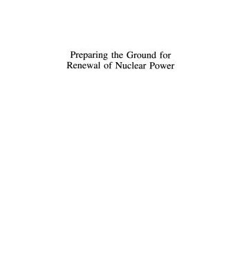 خرید و دانلود نسخه کامل کتاب Preparing the Ground for Renewal of Nuclear Power