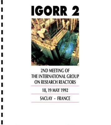خرید و دانلود نسخه کامل کتاب Proceeding International Group on Research Reactor 2 (IGORR 1992)