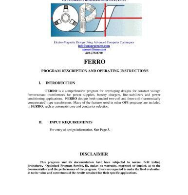 خرید و دانلود نسخه کامل کتاب Program description and operation instructions