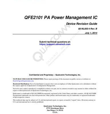خرید و دانلود نسخه کامل کتاب QFE2101 PA Power Management IC Device Revision Guide