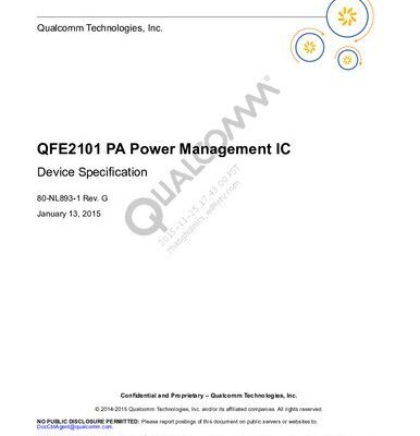 خرید و دانلود نسخه کامل کتاب QFE2101 PA Power Management IC Device Specification
