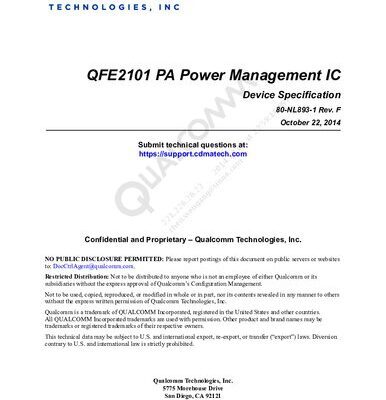 خرید و دانلود نسخه کامل کتاب QFE2101 PA Power Management IC Device Specification