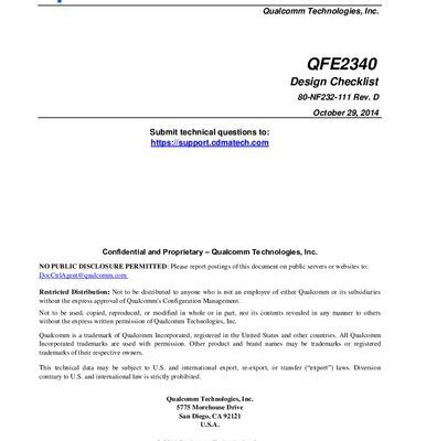 خرید و دانلود نسخه کامل کتاب QFE2340 Design Checklist