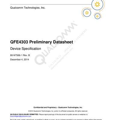 خرید و دانلود نسخه کامل کتاب QFE4303 Preliminary Datasheet