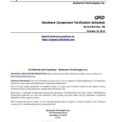 خرید و دانلود نسخه کامل کتاب QRD Hardware Component Verification Schedule