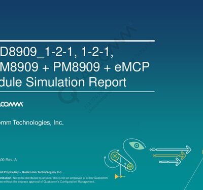خرید و دانلود نسخه کامل کتاب QRD8909_1-2-1, 1-2-1, MSM8909 + PM8909 + eMCP Module Simulation Report
