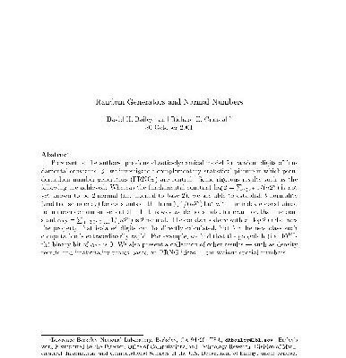 خرید و دانلود نسخه کامل کتاب Random generators and normal numbers