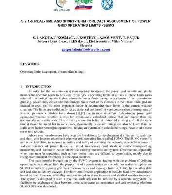 خرید و دانلود نسخه کامل کتاب Real-Time and short-team forecast assessment of power grid operating limits – SUMO