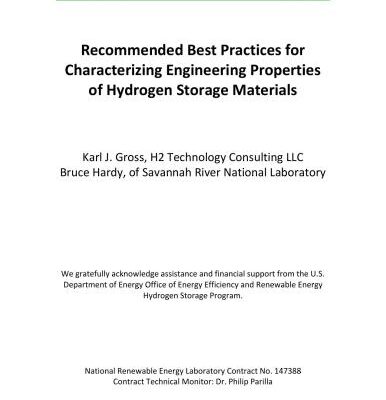 خرید و دانلود نسخه کامل کتاب Recommended Best Practices for Characterizing Engineering Properties of Hydrogen Storage Materials (Section 6)