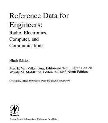 خرید و دانلود نسخه کامل کتاب Reference Data for Engineers: Radio, Electronics, Computers and Communications