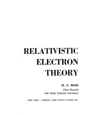 خرید و دانلود نسخه کامل کتاب Relativistic Electron Theory