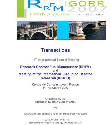 خرید و دانلود نسخه کامل کتاب Research Reactor Fuel Management 11 (RRFM 2007)