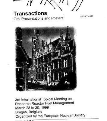 خرید و دانلود نسخه کامل کتاب Research Reactor Fuel Management 3 (RRFM 1999)