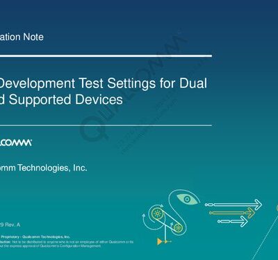 خرید و دانلود نسخه کامل کتاب RF Development Test Settings for Dual Band Supported Devices